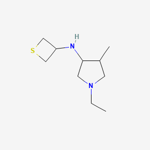 molecular formula C10H20N2S B12941535 1-Ethyl-4-methyl-N-(thietan-3-yl)pyrrolidin-3-amine 