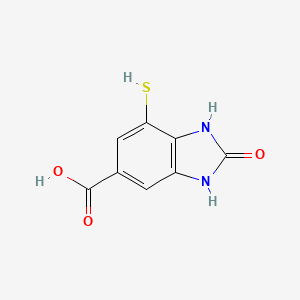 2,3-Dihydro-7-mercapto-2-oxobenzimidazole-5-carboxylic acid