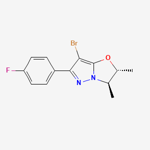 molecular formula C13H12BrFN2O B12941573 Rel-(2R,3R)-7-bromo-6-(4-fluorophenyl)-2,3-dimethyl-2,3-dihydropyrazolo[5,1-b]oxazole 