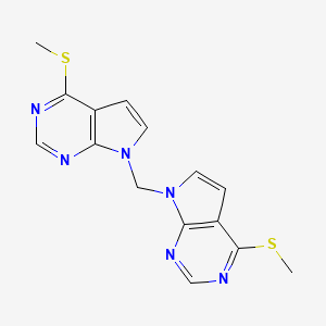 Bis(4-(methylthio)-7H-pyrrolo[2,3-d]pyrimidin-7-yl)methane