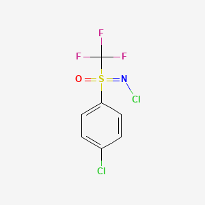 molecular formula C7H4Cl2F3NOS B12941595 (Chloroimino)(4-chlorophenyl)(trifluoromethyl)-l6-sulfanone CAS No. 109139-27-7