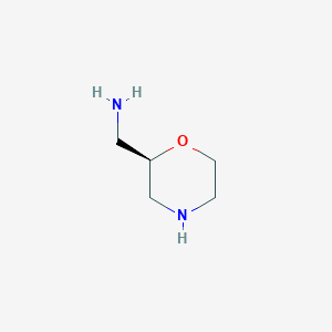 molecular formula C5H12N2O B12941596 [(2R)-morpholin-2-yl]methanamine 