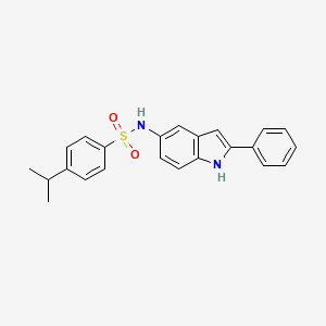 molecular formula C23H22N2O2S B12941598 N-(2-Phenyl-1H-indol-5-yl)-4-(propan-2-yl)benzene-1-sulfonamide CAS No. 919490-48-5