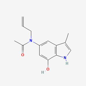 B12941646 N-(7-Hydroxy-3-methyl-1H-indol-5-yl)-N-(prop-2-en-1-yl)acetamide CAS No. 89102-07-8