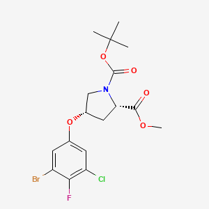 1-(tert-Butyl) 2-methyl (2S,4S)-4-(3-bromo-5-chloro-4-fluorophenoxy)pyrrolidine-1,2-dicarboxylate