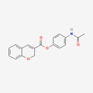 molecular formula C18H15NO4 B12941693 4-Acetamidophenyl 2H-chromene-3-carboxylate 