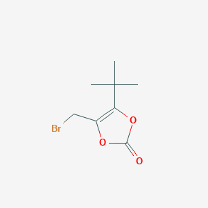 molecular formula C8H11BrO3 B12941695 4-(Bromomethyl)-5-tert-butyl-1,3-dioxol-2-one CAS No. 86005-12-1