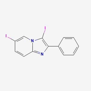 molecular formula C13H8I2N2 B12941756 3,6-Diiodo-2-phenylimidazo[1,2-a]pyridine CAS No. 61982-66-9