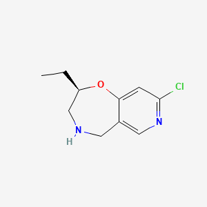 molecular formula C10H13ClN2O B12941762 (R)-8-Chloro-2-ethyl-2,3,4,5-tetrahydropyrido[3,4-f][1,4]oxazepine 