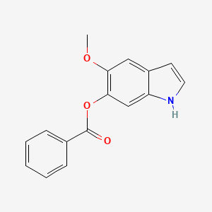 molecular formula C16H13NO3 B12941777 5-Methoxy-1H-indol-6-yl benzoate 