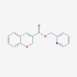 molecular formula C16H13NO3 B12941806 pyridin-2-ylmethyl 2H-chromene-3-carboxylate 