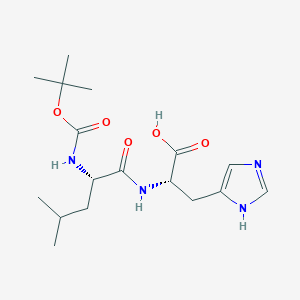 molecular formula C17H28N4O5 B12941807 N-(tert-Butoxycarbonyl)-L-leucyl-L-histidine CAS No. 61884-59-1