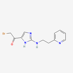 2-Bromo-1-(2-{[2-(pyridin-2-yl)ethyl]amino}-1H-imidazol-5-yl)ethan-1-one