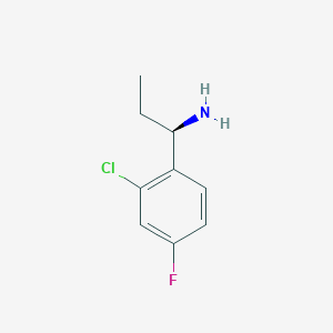 molecular formula C9H11ClFN B12941840 (R)-1-(2-Chloro-4-fluorophenyl)propan-1-amine 