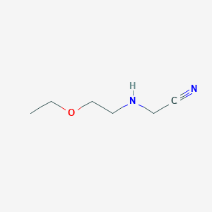 molecular formula C6H12N2O B12941853 2-((2-Ethoxyethyl)amino)acetonitrile 