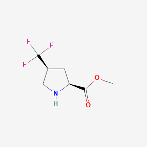 molecular formula C7H10F3NO2 B12941861 Methyl (2S,4S)-4-(trifluoromethyl)pyrrolidine-2-carboxylate 