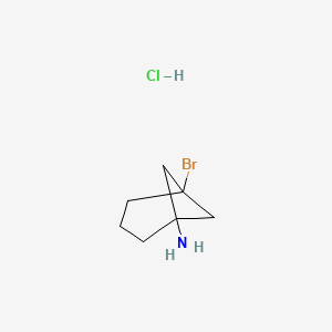 molecular formula C7H13BrClN B12941872 5-Bromonorpinan-1-amine;hydrochloride 