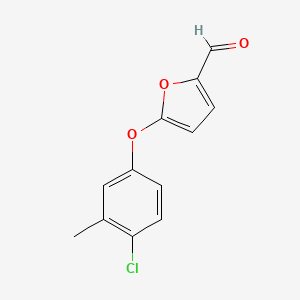 molecular formula C12H9ClO3 B12941889 5-(4-Chloro-3-methylphenoxy)furan-2-carbaldehyde 