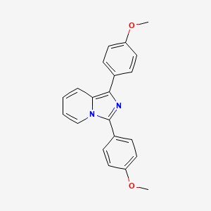 molecular formula C21H18N2O2 B12941891 1,3-Bis(4-methoxyphenyl)imidazo[1,5-a]pyridine CAS No. 906668-47-1