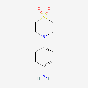 molecular formula C10H14N2O2S B1294190 4-(4-Aminophenyl)thiomorpholine 1,1-Dioxide CAS No. 105297-10-7