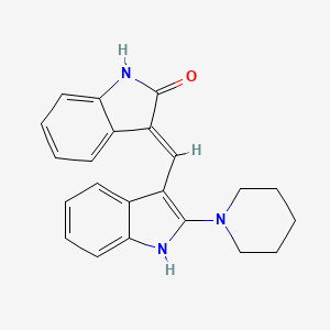 3-((2-(Piperidin-1-yl)-1H-indol-3-yl)methylene)indolin-2-one