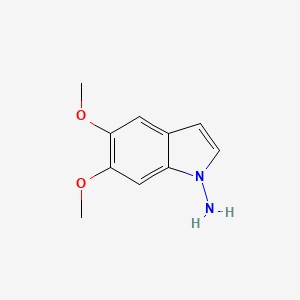 molecular formula C10H12N2O2 B12941902 5,6-Dimethoxy-1H-indol-1-amine 