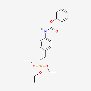 molecular formula C21H29NO5Si B12941926 Phenyl (4-(2-(triethoxysilyl)ethyl)phenyl)carbamate CAS No. 64185-93-9