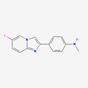 molecular formula C14H12IN3 B12941930 4-(6-Iodoimidazo[1,2-a]pyridin-2-yl)-N-methylaniline CAS No. 683768-16-3