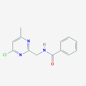 molecular formula C13H12ClN3O B12941974 N-[(4-Chloro-6-methylpyrimidin-2-yl)methyl]benzamide CAS No. 88875-02-9