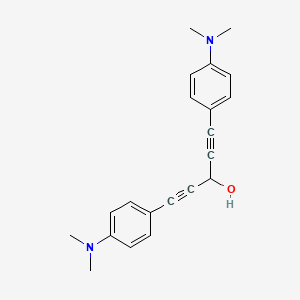 molecular formula C21H22N2O B12941986 1,4-Pentadiyn-3-ol, 1,5-bis[4-(dimethylamino)phenyl]- CAS No. 242487-86-1