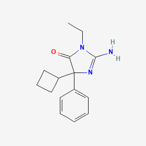 molecular formula C15H19N3O B12942013 2-Amino-5-cyclobutyl-3-ethyl-5-phenyl-3,5-dihydro-4H-imidazol-4-one CAS No. 922497-29-8