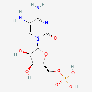 molecular formula C9H15N4O8P B12942019 5-Aminocytidine 5'-(dihydrogen phosphate) CAS No. 88188-00-5