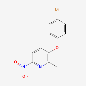 molecular formula C12H9BrN2O3 B12942036 3-(4-Bromophenoxy)-2-methyl-6-nitropyridine 