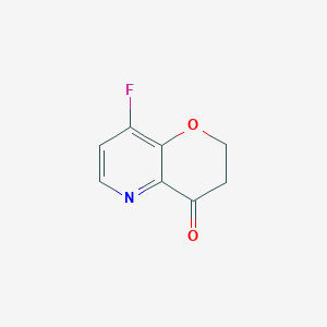 molecular formula C8H6FNO2 B12942043 8-Fluoro-2,3-dihydro-4H-pyrano[3,2-b]pyridin-4-one 