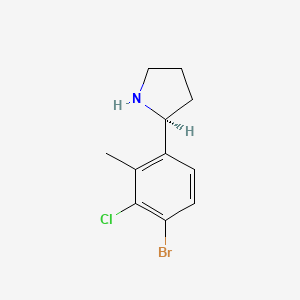 (S)-2-(4-Bromo-3-chloro-2-methylphenyl)pyrrolidine