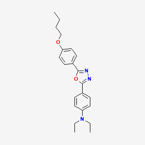 molecular formula C22H27N3O2 B12942072 4-(5-(4-Butoxyphenyl)-1,3,4-oxadiazol-2-yl)-N,N-diethylaniline CAS No. 65419-36-5