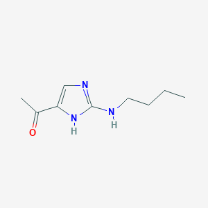 molecular formula C9H15N3O B12942075 1-[2-(Butylamino)-1H-imidazol-5-yl]ethan-1-one CAS No. 88723-14-2