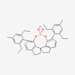 molecular formula C39H43O4P B12942078 1,10-bis(2,6-diethyl-4-methylphenyl)-12-hydroxy-4,5,6,7-tetrahydroiindeno[7,1-de:1',7'-fg][1,3,2]dioxaphosphocine 12-oxide 