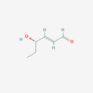 molecular formula C6H10O2 B12942083 (S,E)-4-Hydroxyhex-2-enal 