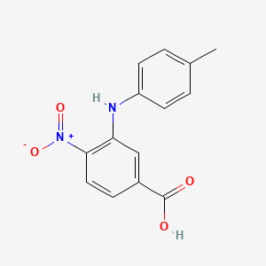 molecular formula C14H12N2O4 B12942118 4-Nitro-3-(p-tolylamino)benzoic acid 