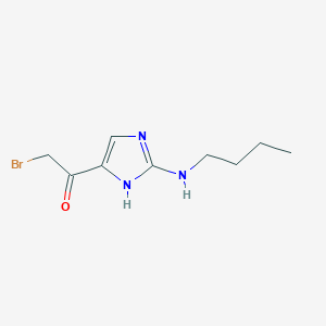 molecular formula C9H14BrN3O B12942132 2-Bromo-1-[2-(butylamino)-1H-imidazol-5-yl]ethan-1-one CAS No. 88733-74-8