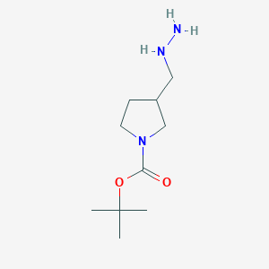 molecular formula C10H21N3O2 B12942148 tert-Butyl 3-(hydrazinomethyl)pyrrolidine-1-carboxylate 