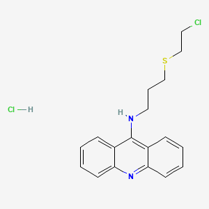 molecular formula C18H20Cl2N2S B12942162 N-(3-((2-Chloroethyl)thio)propyl)acridin-9-amine hydrochloride CAS No. 38914-99-7