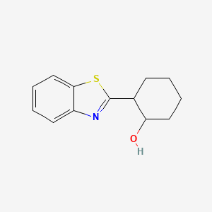 molecular formula C13H15NOS B12942176 2-(Benzo[d]thiazol-2-yl)cyclohexanol 