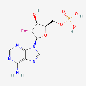 molecular formula C10H13FN5O6P B12942184 ((2R,3S,4R,5R)-5-(6-Amino-9H-purin-9-yl)-4-fluoro-3-hydroxytetrahydrofuran-2-yl)methyl dihydrogen phosphate 