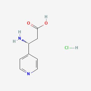 molecular formula C8H11ClN2O2 B12942193 (R)-3-Amino-3-(pyridin-4-yl)propanoic acid hydrochloride 