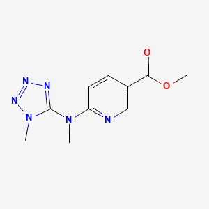 molecular formula C10H12N6O2 B12942202 Methyl 6-(methyl(1-methyl-1H-tetrazol-5-yl)amino)nicotinate 