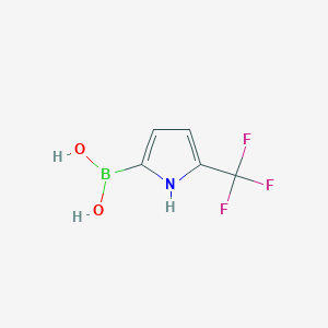 molecular formula C5H5BF3NO2 B12942205 (5-(Trifluoromethyl)-1H-pyrrol-2-yl)boronic acid 