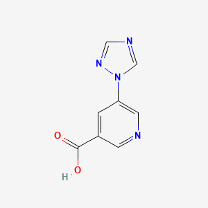 molecular formula C8H6N4O2 B12942221 5-(1H-1,2,4-Triazol-1-yl)nicotinic acid 