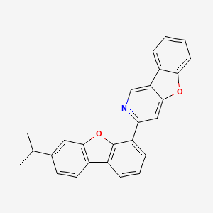 molecular formula C26H19NO2 B12942226 3-(7-Isopropyldibenzo[b,d]furan-4-yl)benzofuro[3,2-c]pyridine 